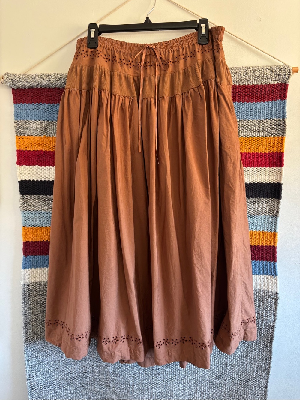 Free People Maxi Skirt in Chocolate Brown